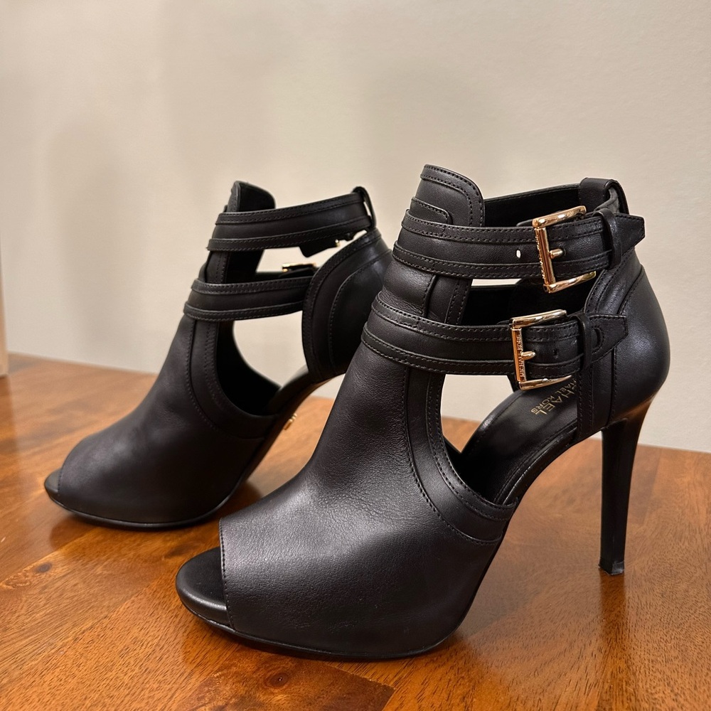 Michael Kors Blaze Open-Toe Ankle Boot